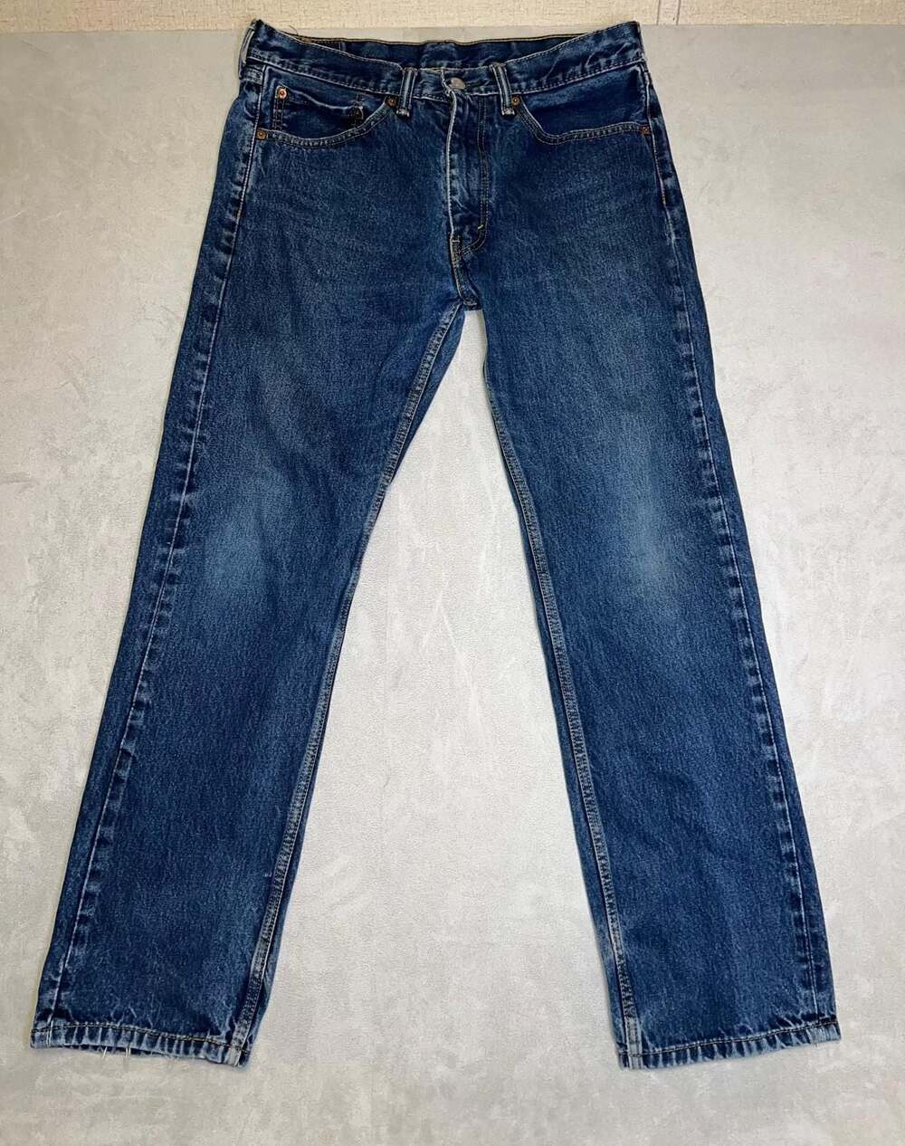 Levi's 505 Regular Fit Straight Leg Jeans W34 L32 Blue Denim
